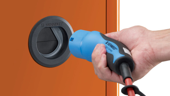 Mennekes Typ 2 mit Shutter Drehverschluss Mennekes Typ 2 mit Shutter Drehverschluss