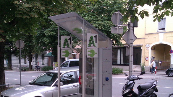 A1 Telefonzelle mit Stromtankstelle A1 Telefonzelle mit Stromtankstelle