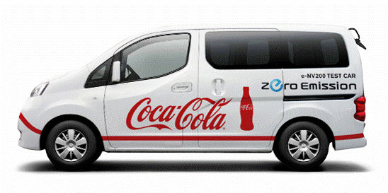 Nissan e-NV200 wird von Coca-Cola Japan getestet Nissan e-NV200 wird von Coca-Cola Japan getestet