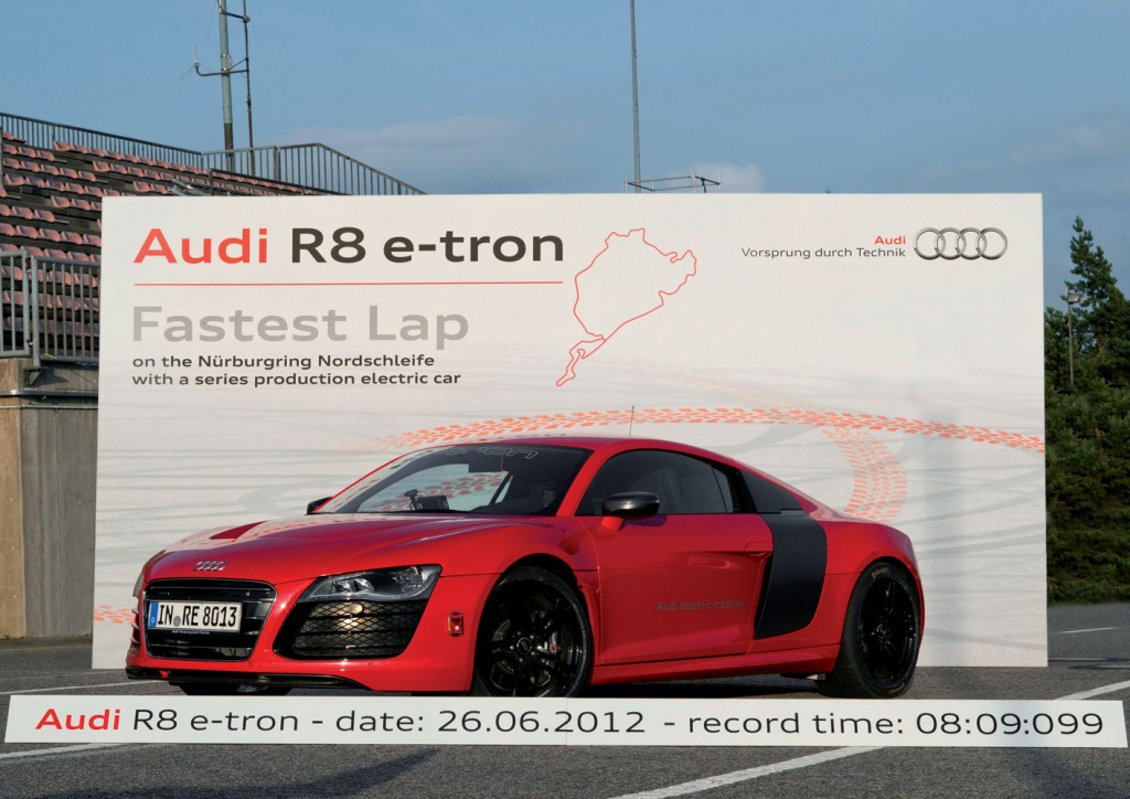 Audi R8 e-tron: Weltrekord auf der Nürburgring Nordschleife Audi R8 e-tron: Weltrekord auf der Nürburgring Nordschleife
