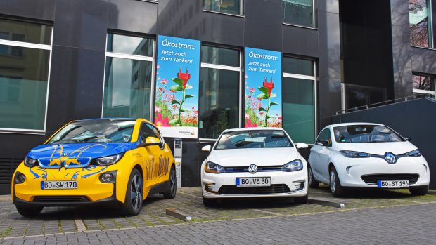 Die Elektroautoflotte der Stadtwerke Bochum. Bild: SWB