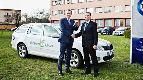 Skoda Octavia Green E Line beim TÜV Süd Tschechien Skoda Octavia Green E Line beim TÜV Süd Tschechien