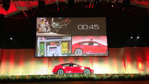 Tesla Model S Batteriewechsel 90 Sekunden Tesla Model S Batteriewechsel 90 Sekunden